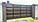 Відкатні металеві ворота Фільонка ш3000 в2200 (дизайн фільонка-жатка з вузьким полем+кульки і піки), фото 7