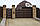 Відкатні металеві ворота Фільонка ш3000 в2200 (дизайн фільонка-жатка з вузьким полем+кульки і піки), фото 9