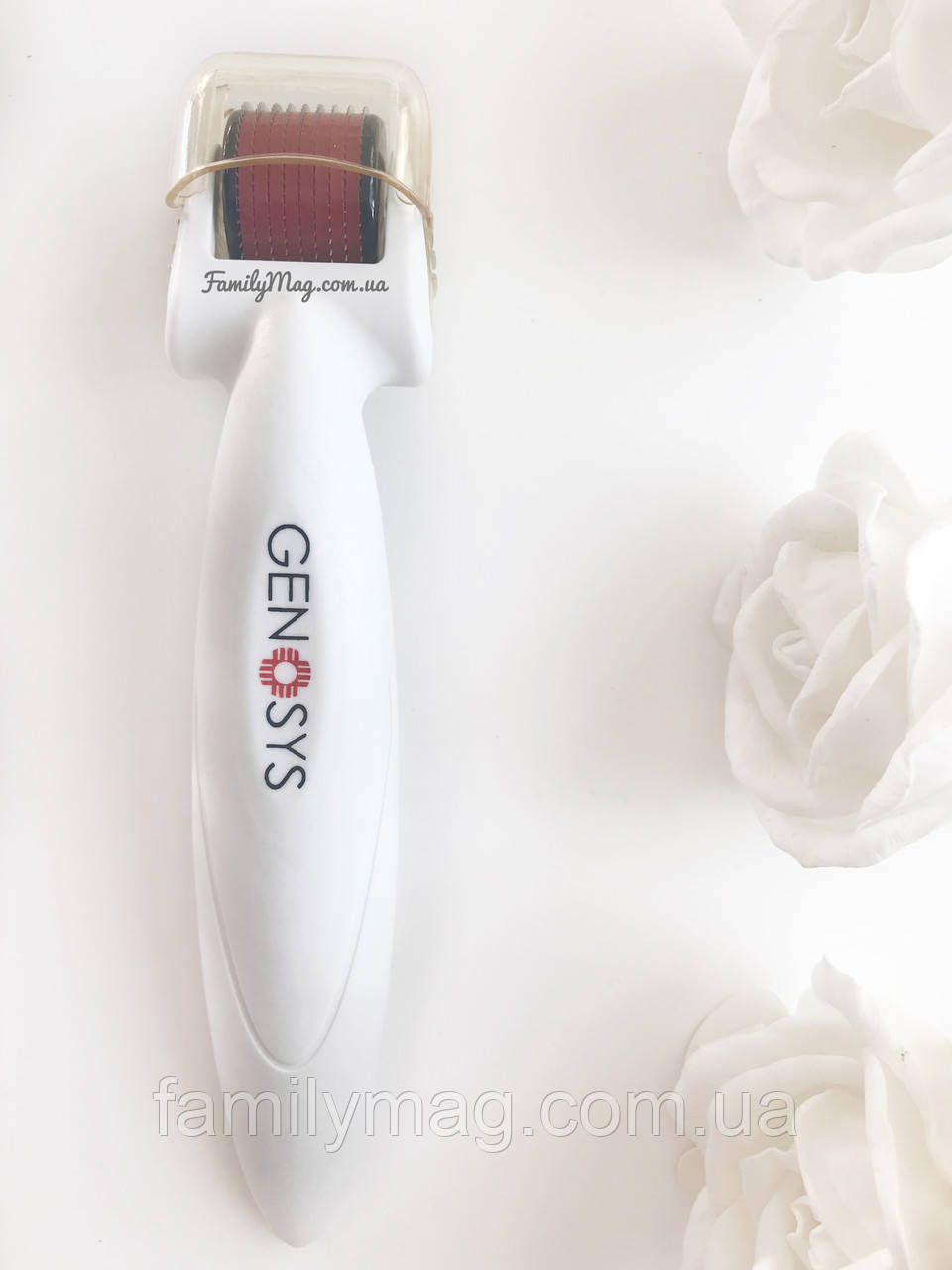 Ролер для обличчя зі змінною насадкою Genosys 1,0 мм білий