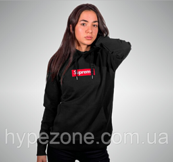 Худі Супрім жіноче Худі Supreme чорна