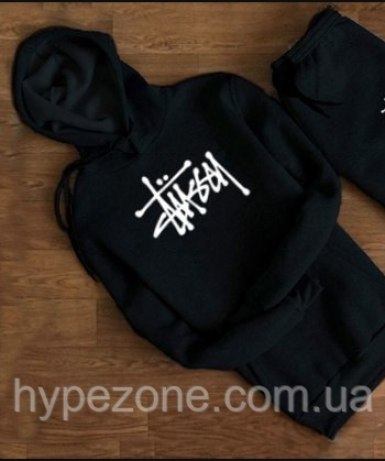 Світшот чоловічий Stussy Стасі з капюшоном Толстовка з принтом Стуса Кофта спортивна Кенгуру Стусі Літо \Зима