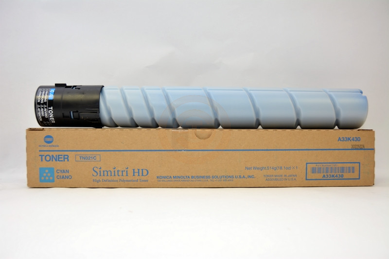 Тонер Konica Minolta TN-321C Cyan (синій), серії bizhub С224е/C284e/C364e на 25 000@5%.