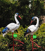 Садові фігури лелек, чапель, фламінго