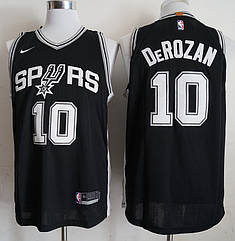 Чорна баскетбольна майка  ДеРоузан Сан Антоніо Nike DeRozan No10 San Antonio Spurs команда