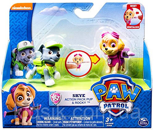 Щенячий патруль Скай з рюкзаком трансформером і Роки. (Paw Patrol Skye, Rocky)