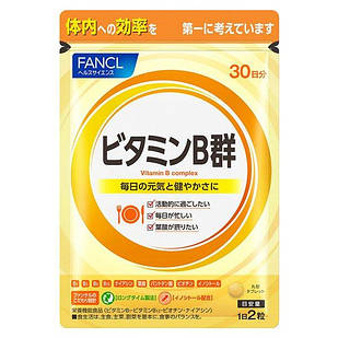Японські FANCL Вітаміни групи B повільного вивільнення, 60 таблеток на 30 днів