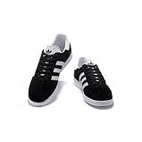 Жіночі кросівки Adidas Gazelle Black/White, фото 4
