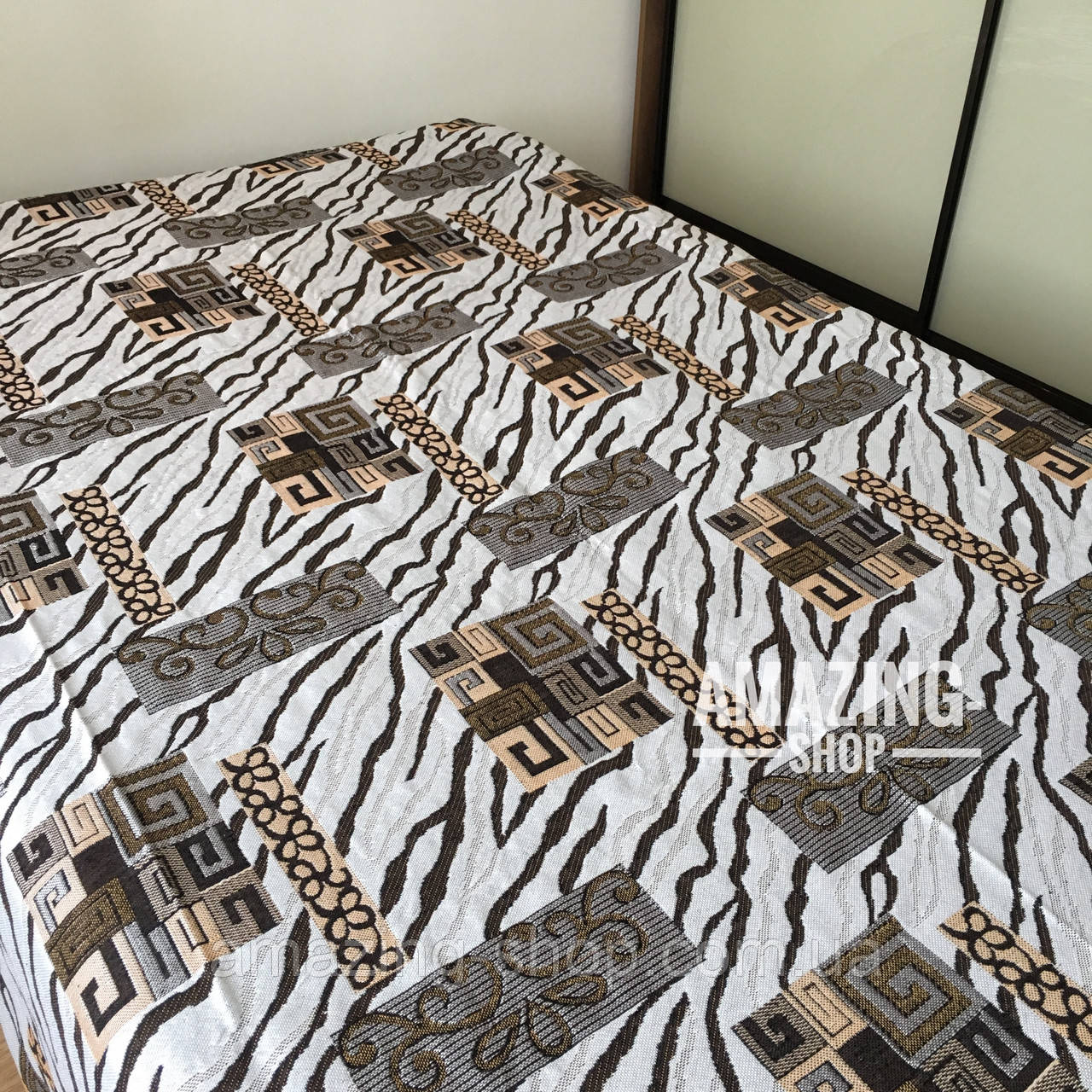 Гобеленове покривало — плед. Розмір 220*240 см. (будинок, пляж, пікнік), фото 1