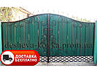 Ковані ворота з хвірткою з профнастилом, фото 3