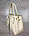 Молодіжна жіноча сумка-шоппер Евелін бежевого кольору, фото 2