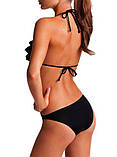 Купальник чорний із рюшами монокіні, фото 3