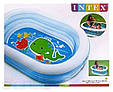 Басейн надувний дитячий з прозорими стінками овальний Ніжність об'єм 238 літрів Intex 163-107-46см, фото 3