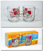 Набір скляних кухлів (2 шт.) 250мл "Bugs Bunny" Pasabahce 55029
