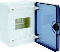 Щит розподільний з прозорими дверцятами, 4 модулі (1х4), GOLF Hager (VS104TD)