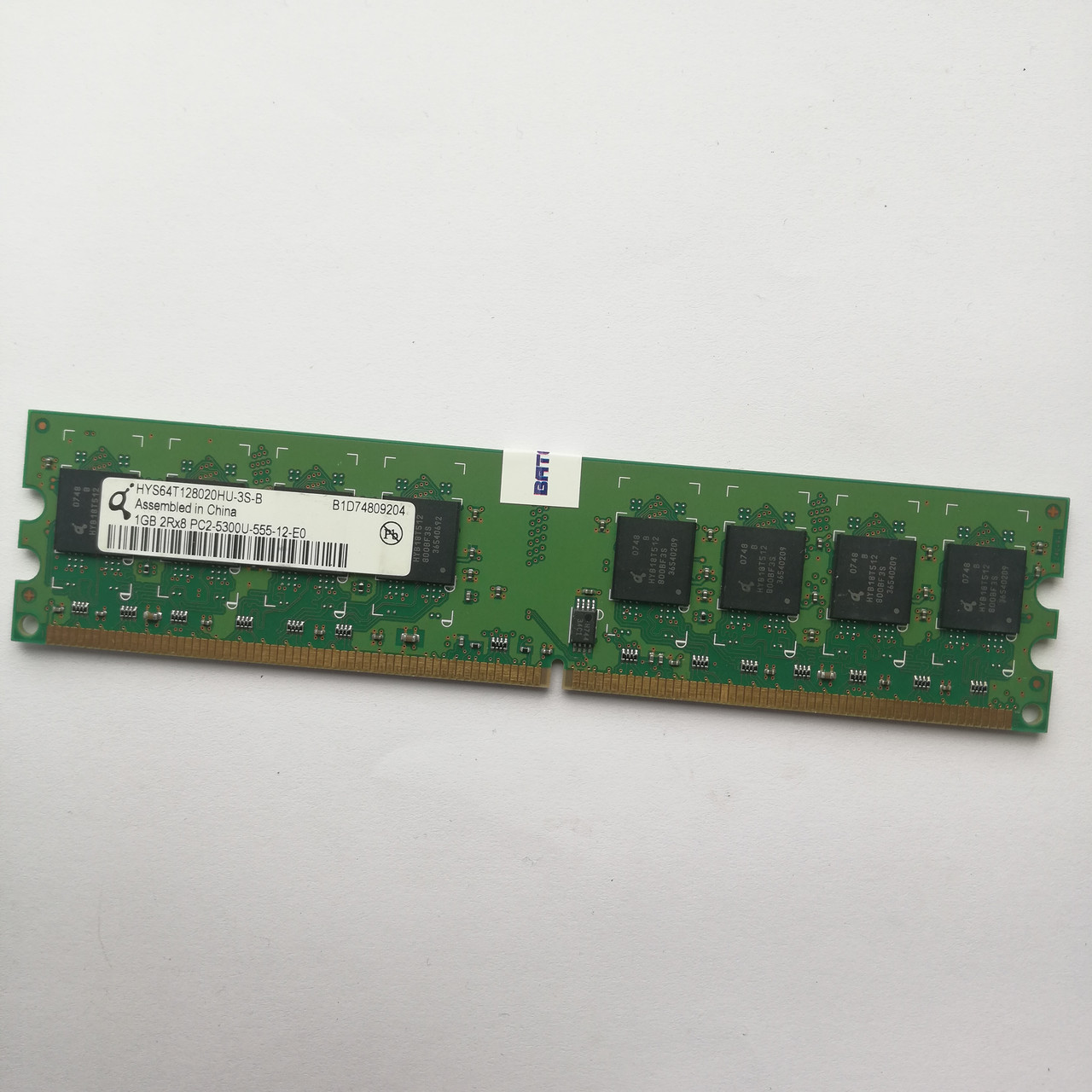 Оперативная память Qimonda DDR2 1Gb 667MHz PC2 5300U 1R8/2R8 CL5 Б/У MIX