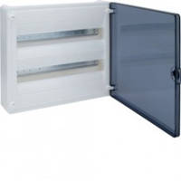 Щит розподільний з прозорими дверцятами, 36 модулі (2х18), GOLF Hager (VS218TD)