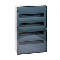 Щит розподільний з прозорими дверцятами, 72 модулі (4х18), GOLF Hager (VS418TD)