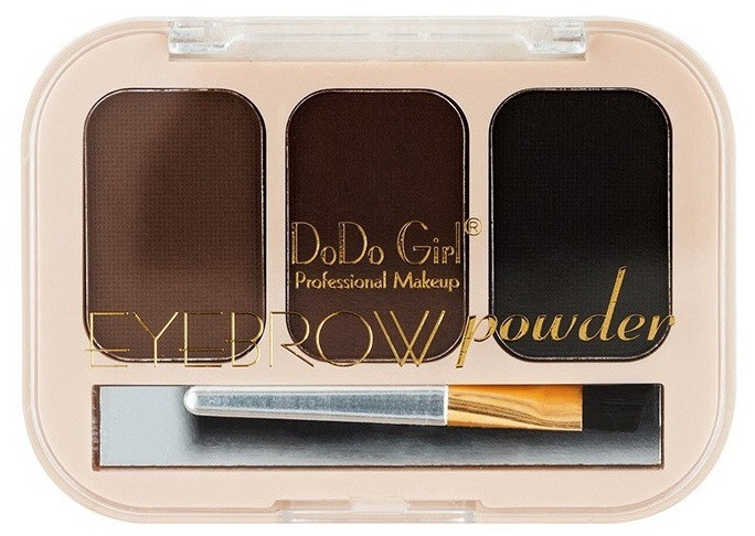 Тіні для корекції брів 3 кольори DoDo Girl Eyebrow Powder (3шт асортимент) код 003BP