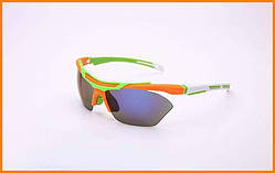 Велоокуляри сонцезахисні спортивні Помаранчевий