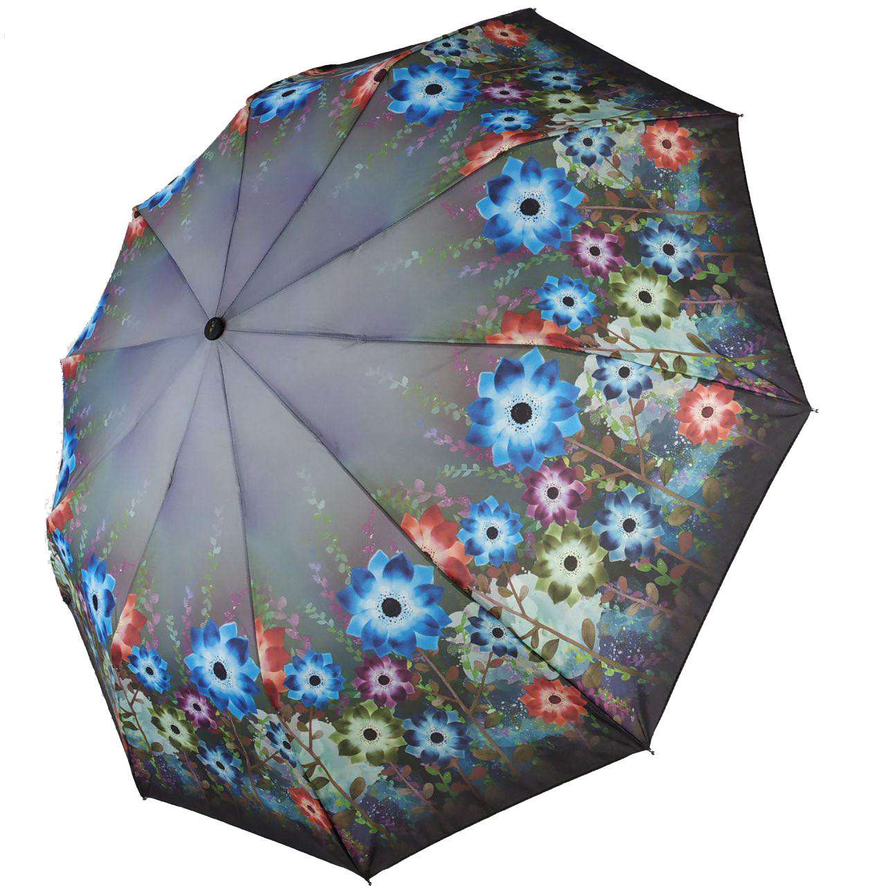 Жіноча парасоля напівавтомат Susino, з дрібними квітами, 043006-5