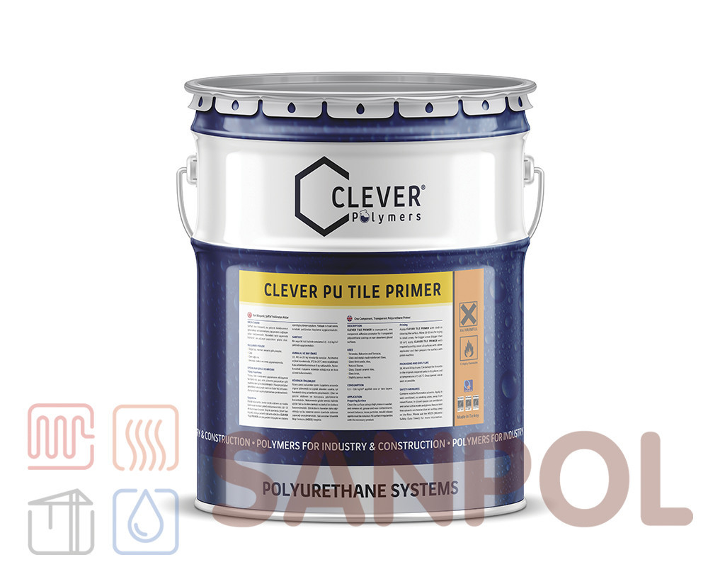 Грунтовка для не пористих поверхонь clever pu tile primer