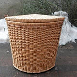 Кутовий кошик плетений з лози а у ванну кімнату., фото 5