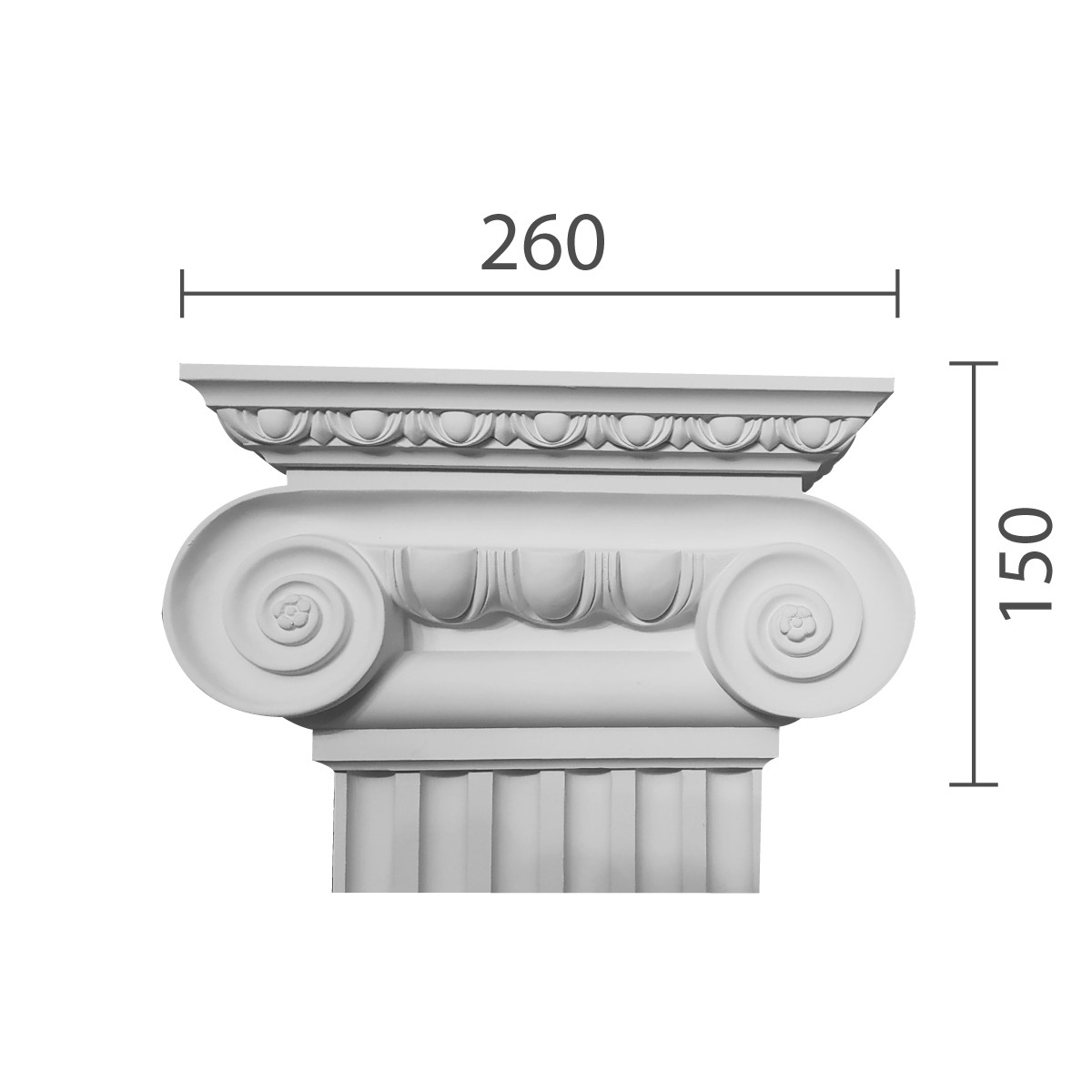 Капітель пілястри, гіпсова капітель кп-6