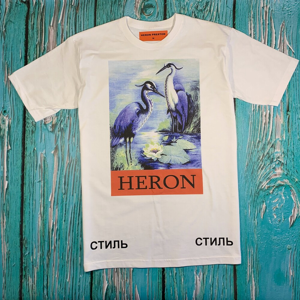 Біла футболка Heron Preston • стильна з бірками XS