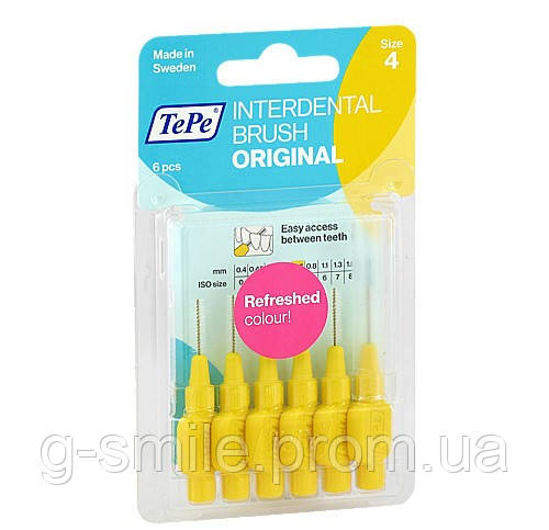 Межзубные ершики TePe ID Bürste Gelb 0.7 mm, желтый (ID#957836398 ...