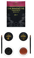 Гелева підводка для брів і повік Dermacol 2 в 1   код.1118