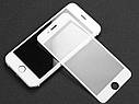  Захисне скло для Apple iPhone 6 Plus повне покриття чорне. біле , фото 3