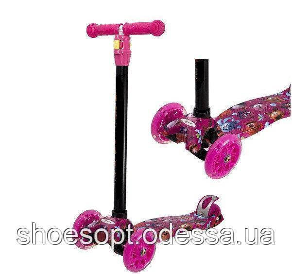 Самокат Scooter Смішарки зі світними колесами 2-12 років