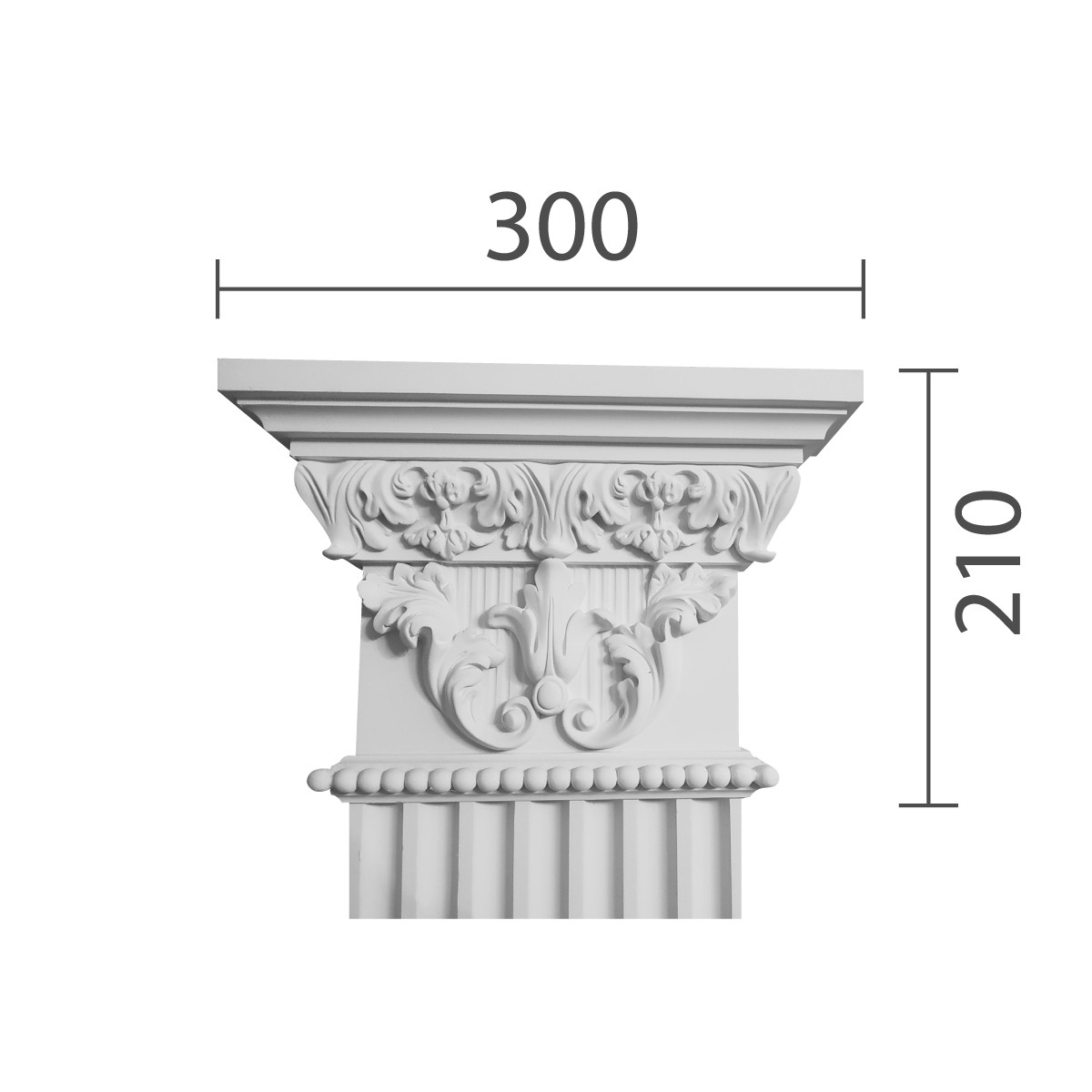 Капітель пілястри, гіпсова капітель кп-25