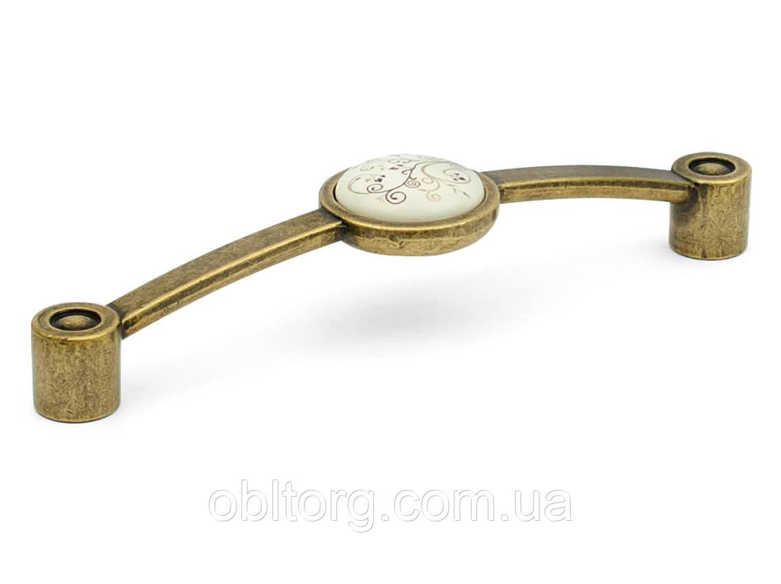 Ручка меблева скоба Virno Azure 103/128 MLC A11 бронза, фото 1