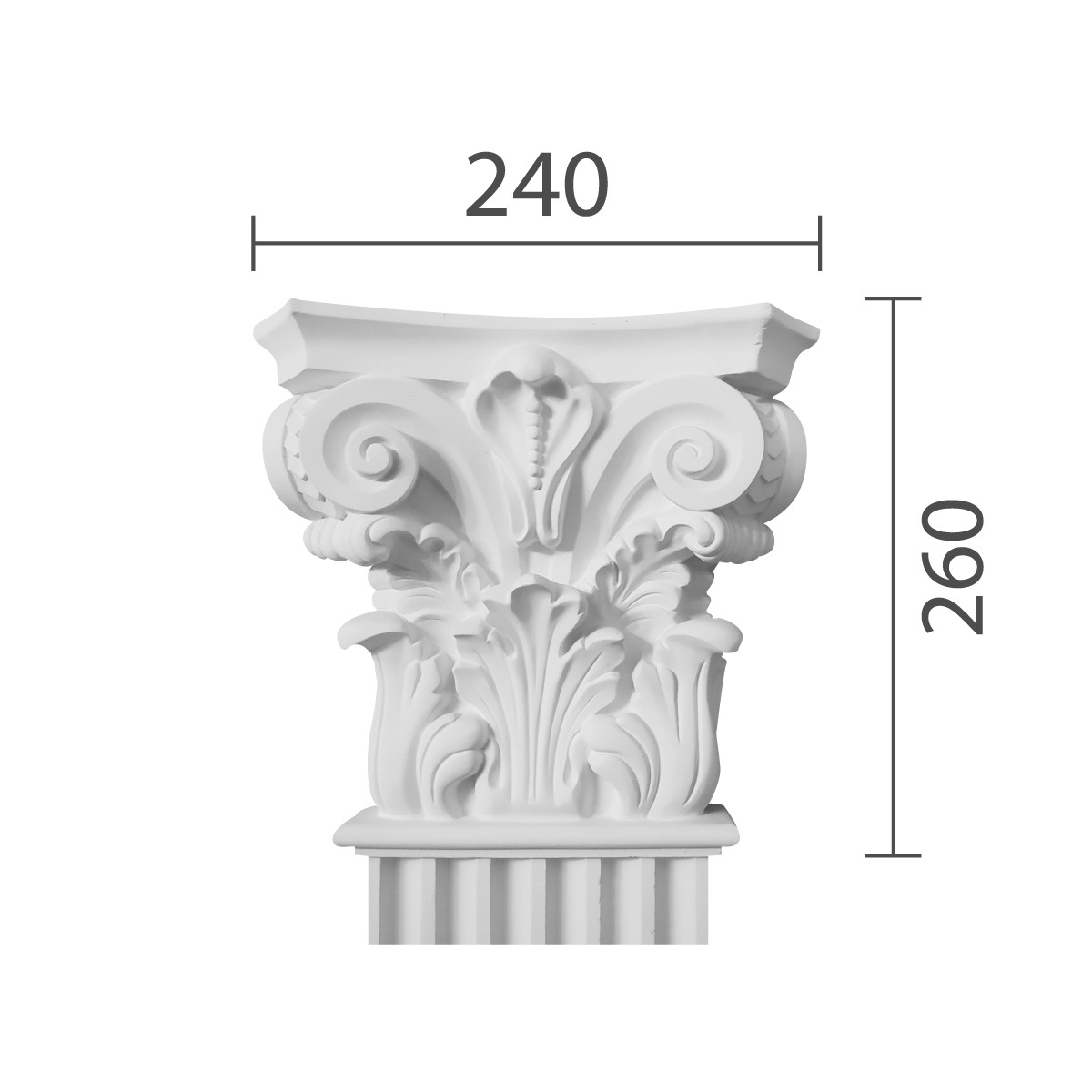 Капітель пілястри, гіпсова капітель кп-26
