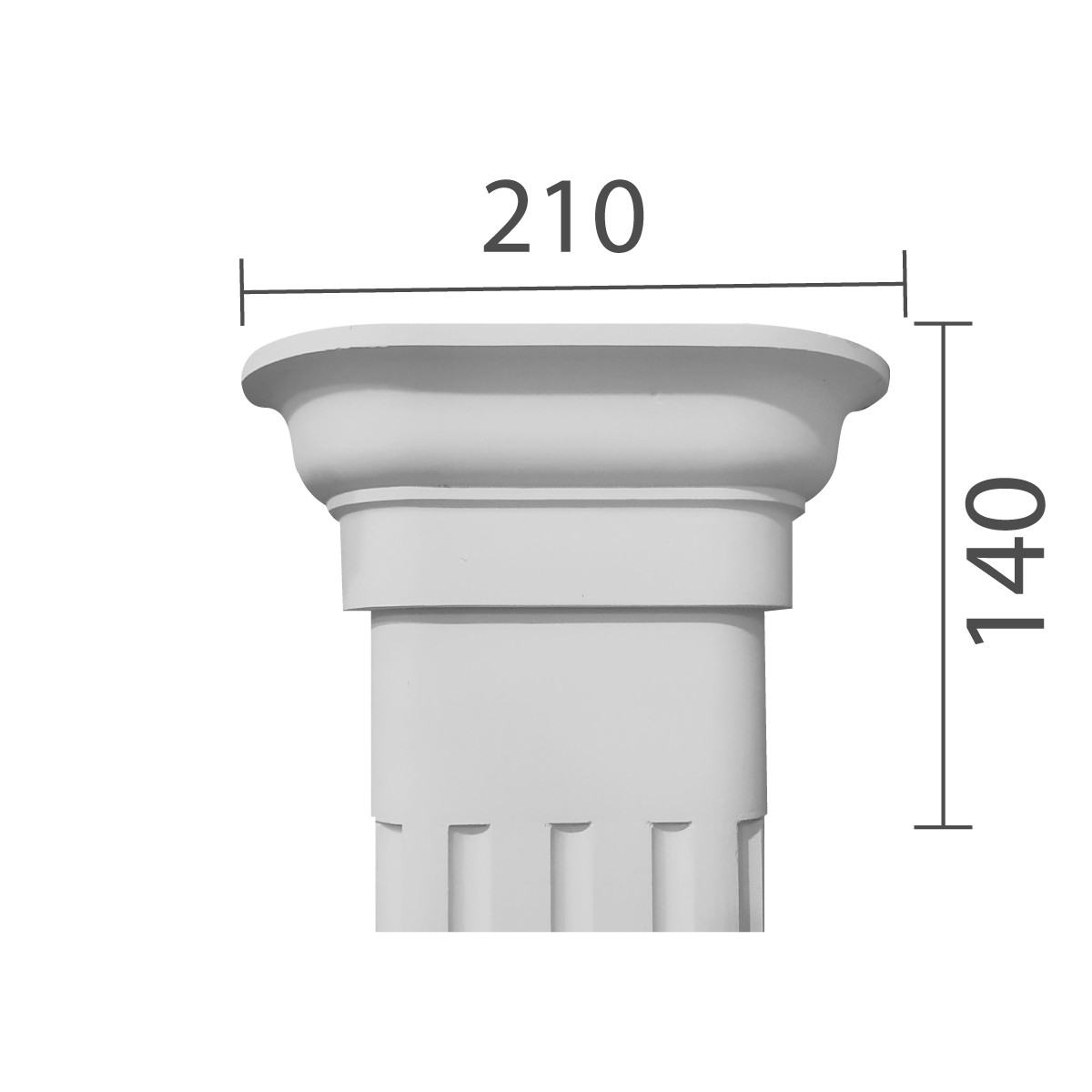 Капітель пілястри, гіпсова капітель кп-83, фото 1