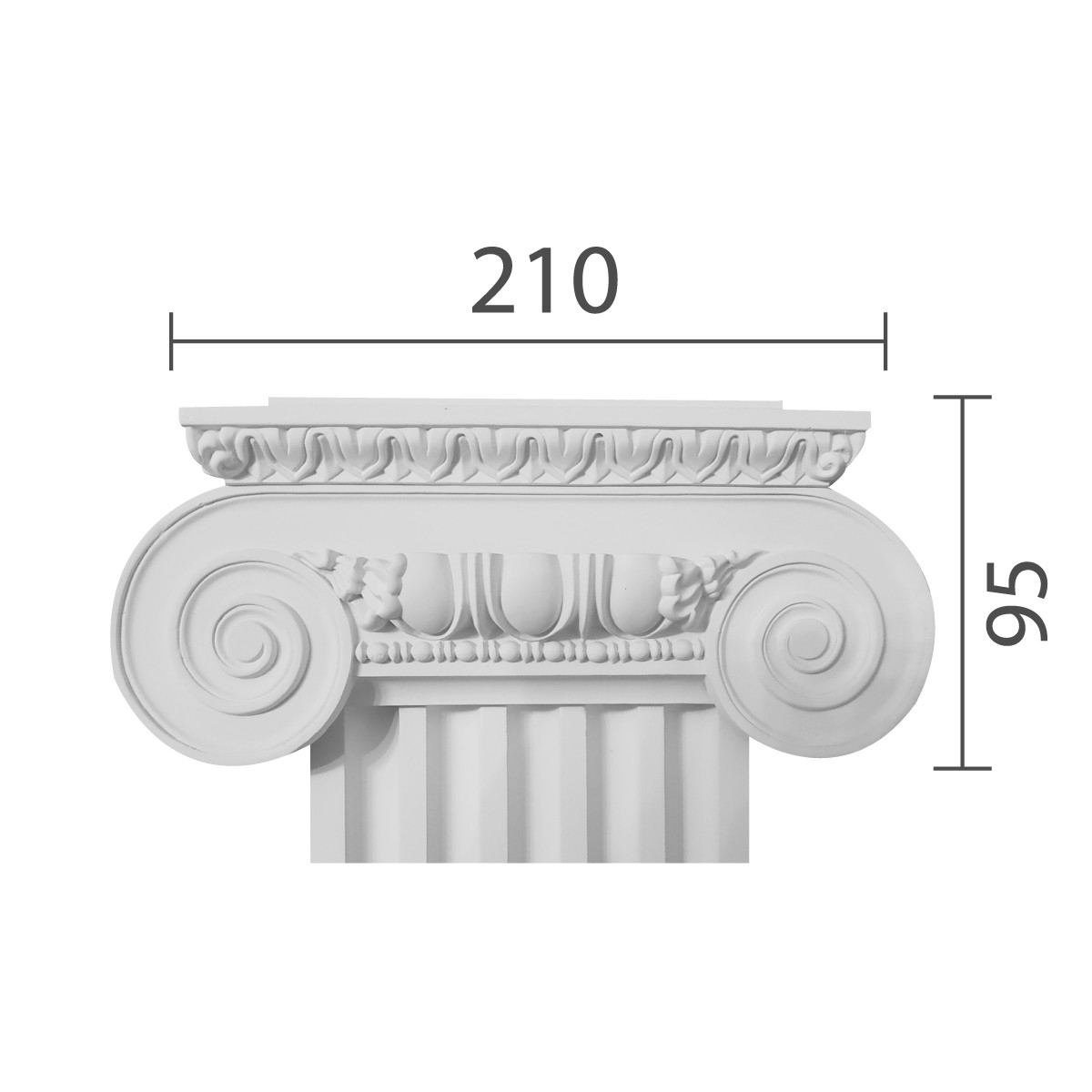 Капітель пілястри, гіпсова капітель кп-41