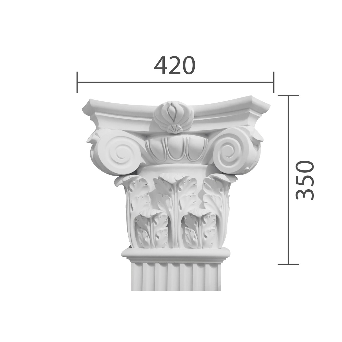 Капітель пілястри, гіпсова капітель кп-21