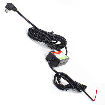 Адаптер Lesko 12V-5V внутрішній MicroUSB правий кутовий універсальний для навігатора відеореєстратора шт.