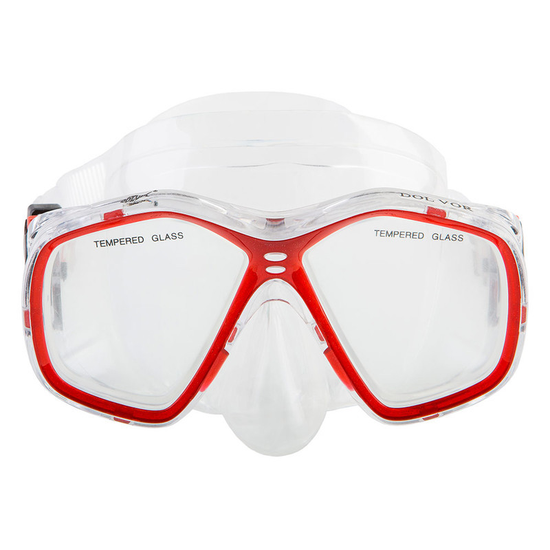 Маска для плавання червона PVC Dolvor 276P