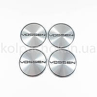 Наклейки для колпачков на диски Vossen хром (50мм)