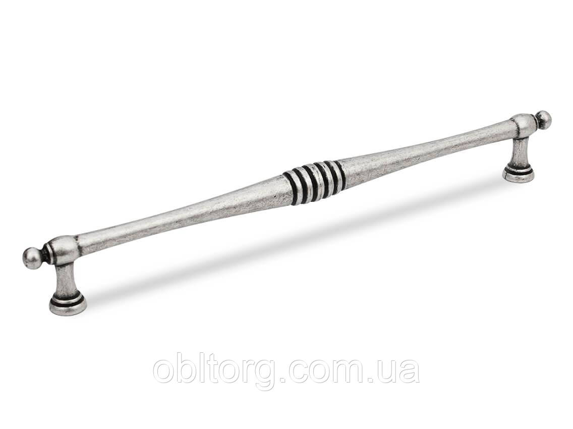 Ручка рейлинговая меблева Virno Antique 634/224 античне срібло, фото 1