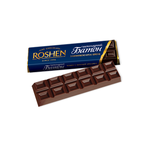 Шоколадний батончик Рошен Roshen з начинкою крем брюле 43 р х 30 шт в упаковці