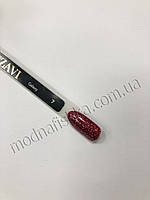 Гель-лак Sezavi "Galaxy" No7 (гранатовий червоний, з блискітками), 8 мл