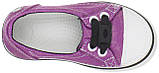Кеды слипоны для девочки Кроксы текстильные / Crocs Girls Hover Skimmer Metallic (11962), Фиолетовые 23, фото 4