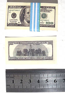 Мініатюрні сувенірні 100 доларів