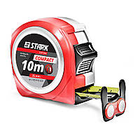 Stark Compact Рулетка магнітна 10 метрів Подвійний гачок Двостороння шкала (503410025)
