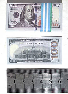Мініатюрні сувенірні 100 доларів (нові)