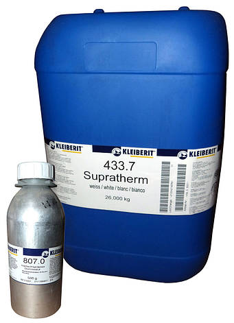 Клейберит Супратерм 433.6 клей для ПВХ-плівки, для мембранно-вакуумного пресування (відро 26 кг), блакитний, Kleiberit, фото 2