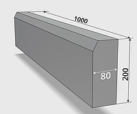 Бордюр тротуарний БР100.20.80